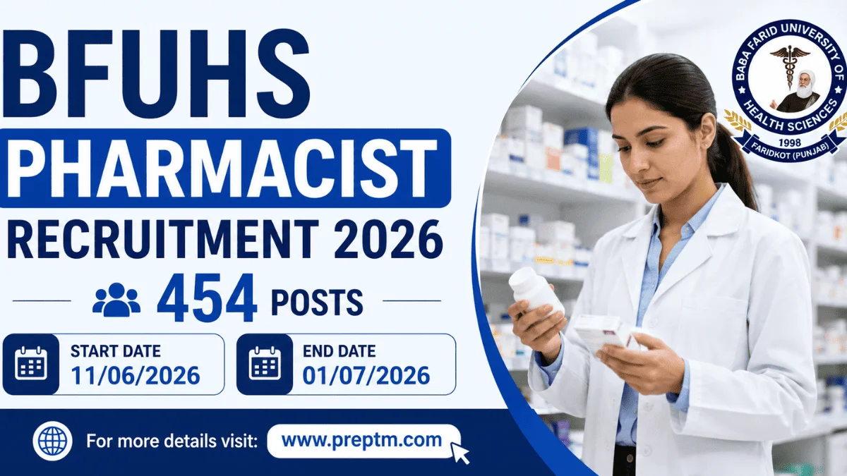 BFUHS Pharmacist Recruitment 2026: 454 Posts, Apply Online